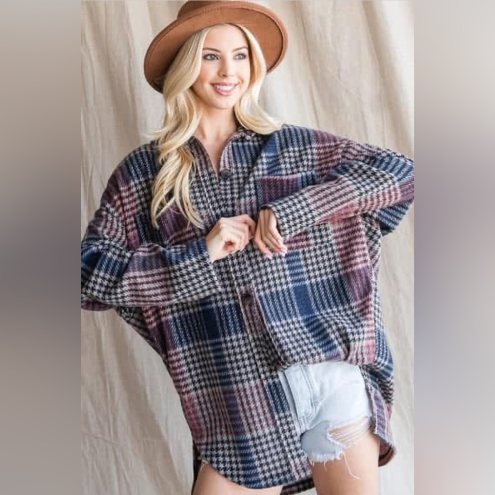 Vici Multicolor Plaid Button Down Shirt